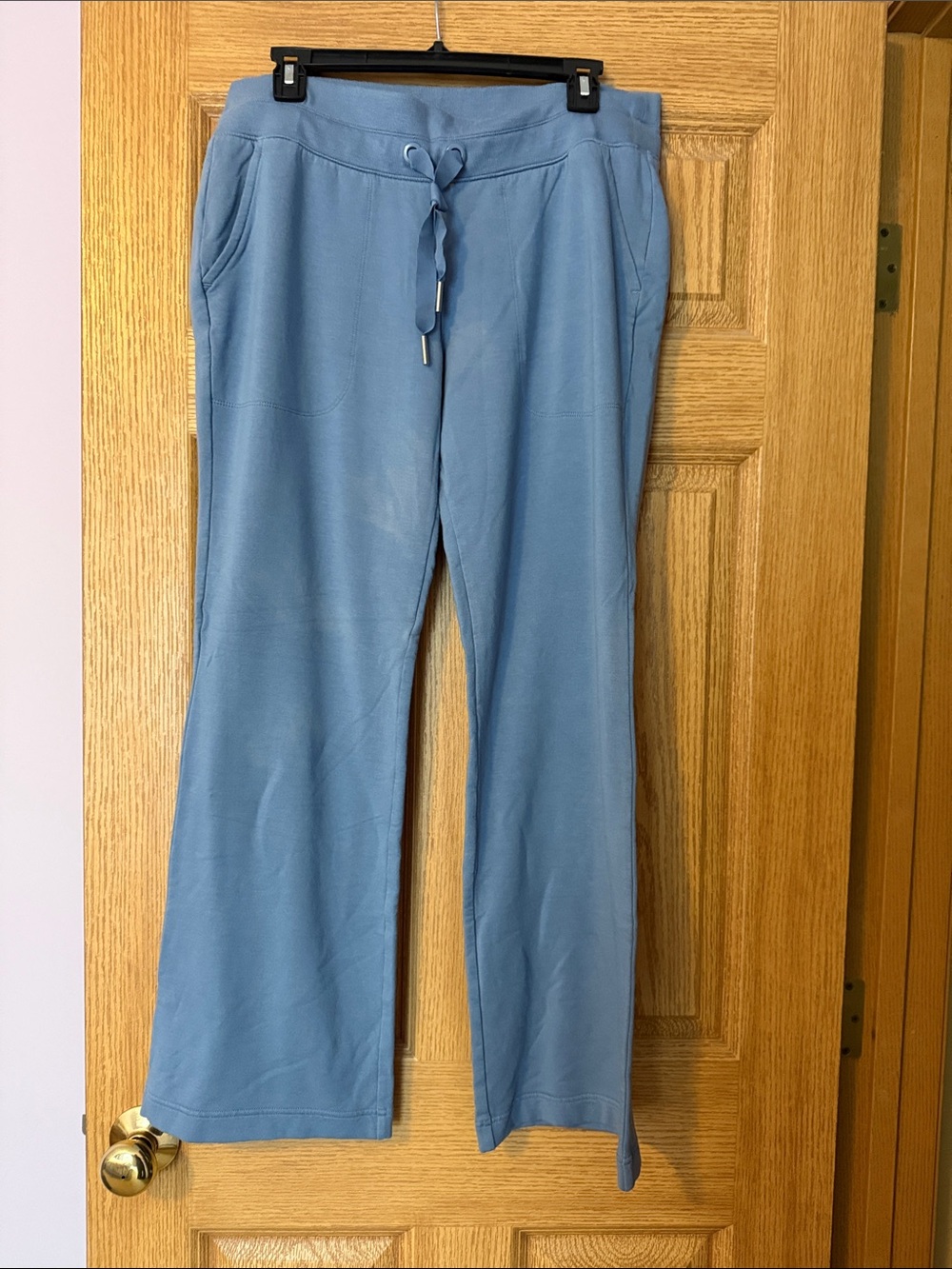 Athleta Light Blue Pull-On Wide-Leg Pants